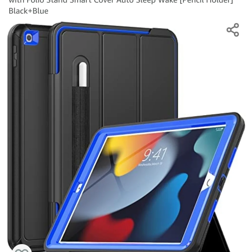 IPad 10.2 case Blue/Black NWT